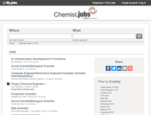 Tablet Screenshot of chemist.jobs